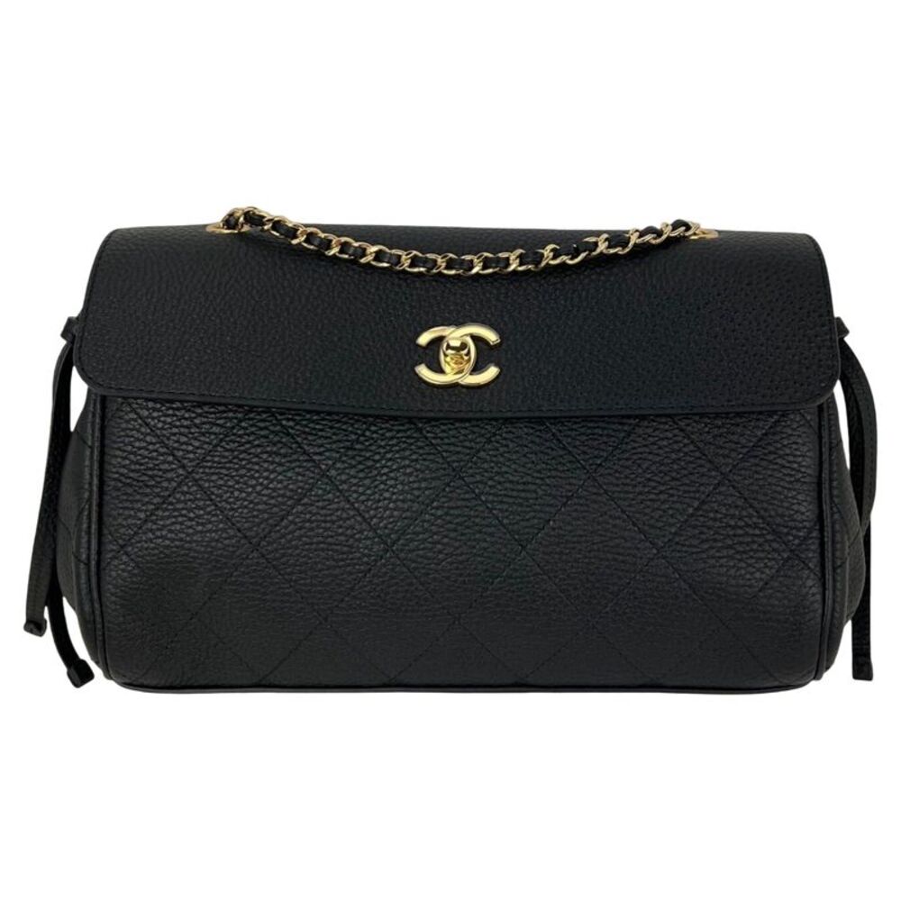 Chanel Urban Essentials Large Flap Bag Black Leather Shoulder Bag